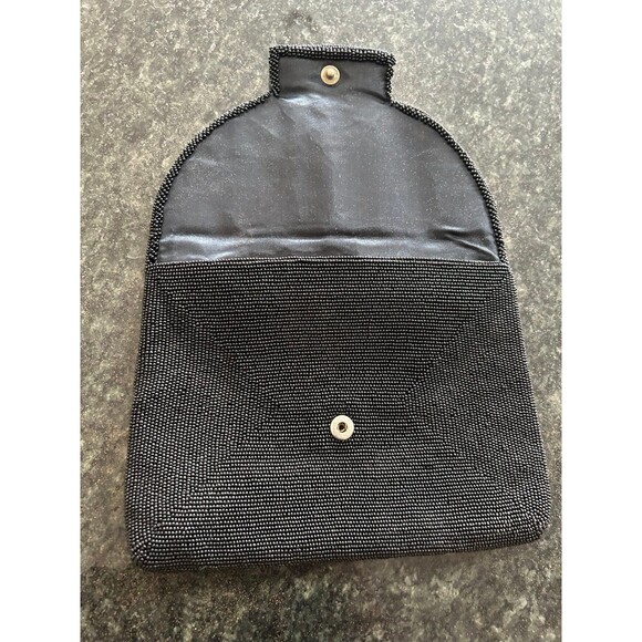 La Regale Beaded Black Clutch - Picture 3 of 8